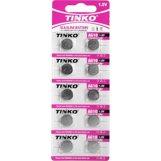 VÝKONNÉ ALC BATÉRIE. TINKO LR44 A76 L1154 AG13 X10