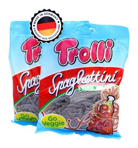 Cola Cola Jelly Sour TROLLI Spaghettini 100g DE