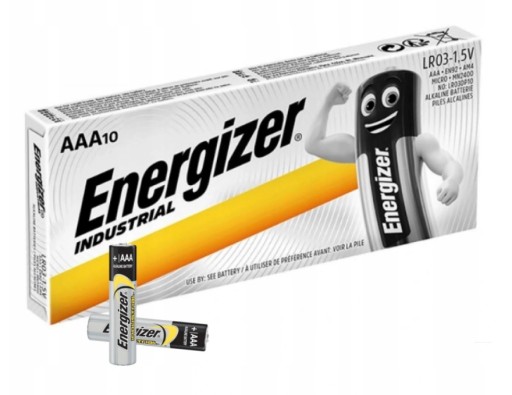 10x ENERGIZER INDUSTRIAL LR03 R3 AAA BATÉRIA VÝKONNÁ