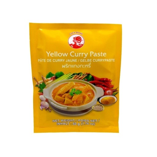COCK Yellow Curry Paste vrecúško 50g Thajská žltá