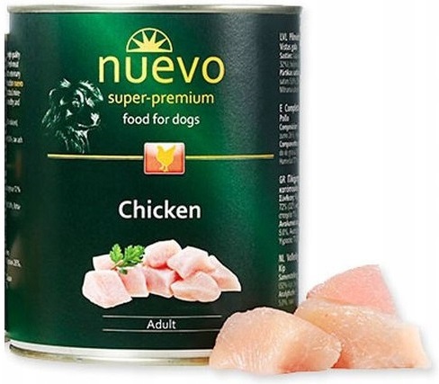 Kuracie mäso pre dospelých psov Nuevo 800 g