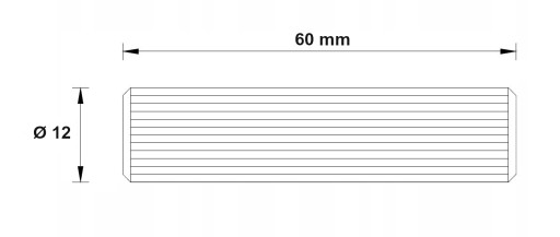 Drevená nábytková hmoždinka fi 12 x 60 mm montážne hmoždinky hmoždinky
