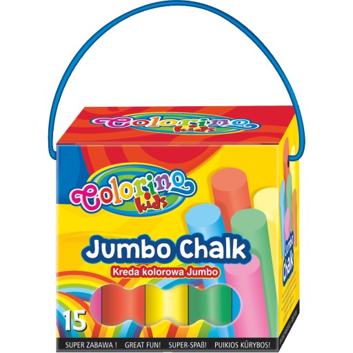 Farebná krieda na chodník JUMBO 15 ks 3+ Colorino