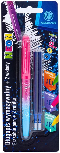 Astra VYMAZATEĽNÉ PERO UP! NEON 1 ks + 2 VLOŽKY