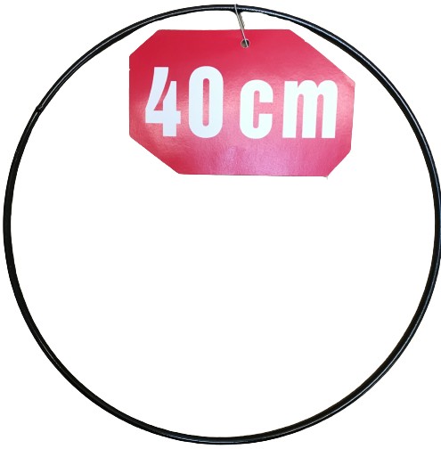 ČIERNA HRUBÁ 5mm obruč na lapače snov, 40 cm