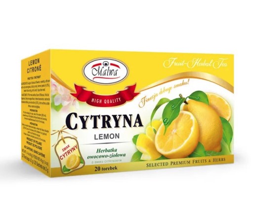 Malwa Ovocný a bylinkový čaj citrón 40 g 20TB