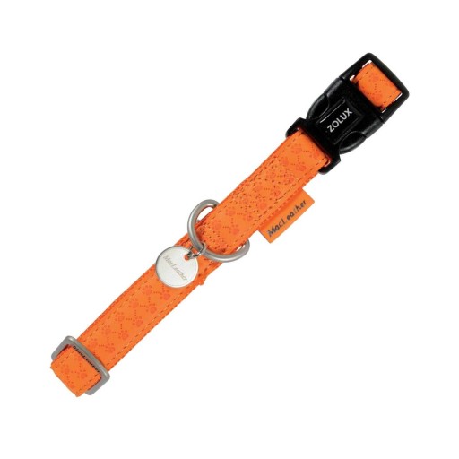 ZOLUX Nastaviteľný golier Mac Leather M oranžová