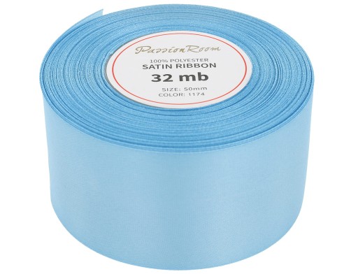 Ozdobná saténová stuha BABY SHOWER dekorácie 50mm 32mb azúrová