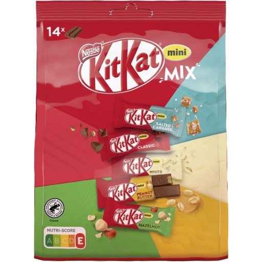 Nestle KitKat MiniMix 5 príchutí Plnené vaflové tyčinky 197,4 g DE IMPORT