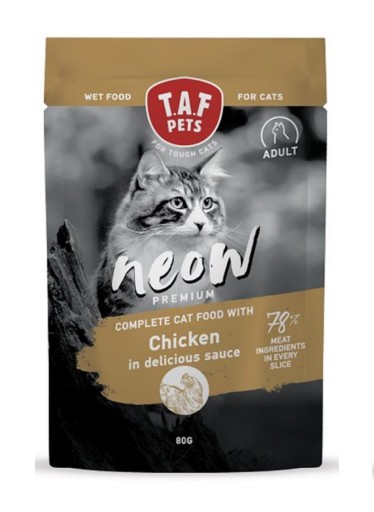 NEOW Adult CHICKEN vo vrecúšku pre mačky 80g