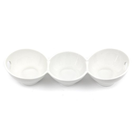PORCELÁNOVÉ BIELE MISKY NA OMÁČKY, 3 ks MISKY