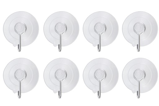 Háčiky na prísavky 3,5 cm, sada 8 ks, samolepiace vešiaky na uteráky