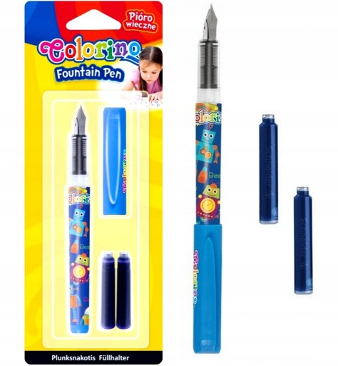 COLORINO KIDS PLNIACE PERO 2 NÁPLŇKY - MODRÁ