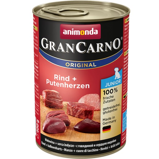 ANIMONDA GranCarno Junior Hovädzie srdce morčacie 400g