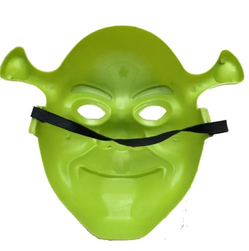 MASKA SHREK, Shrekova hlava, zlobr, rozprávka, DISPOSSIEM