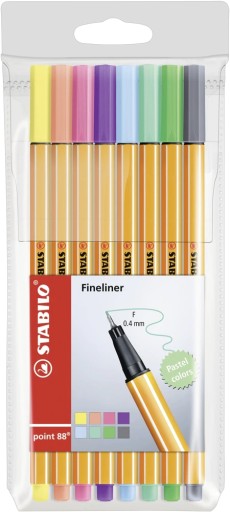 Sada jemných vložiek STABILO Point 88, mix, 8 farieb, opasok