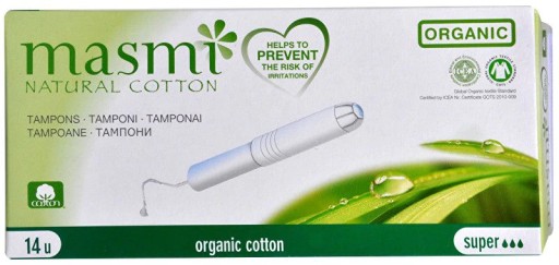 Masmi Super Plus ekologické tampóny (s aplikáciou) 14 ks