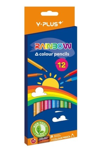Pastelky JUMBO Y-PLUS Rainbow 12 farieb + strúhadlo