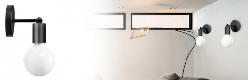 LAMPA NÁSTENNÁ LAMPA NÁSTENNÉ SVIETIDLO KOVOVÉ DEKORATÍVNE LOFT ČIERNA
