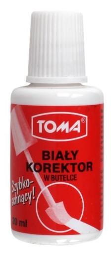 TOMA TEKUTÉ KOREKTORY S ŠTETEČKOU, ŠKOLSKÉ BIELE