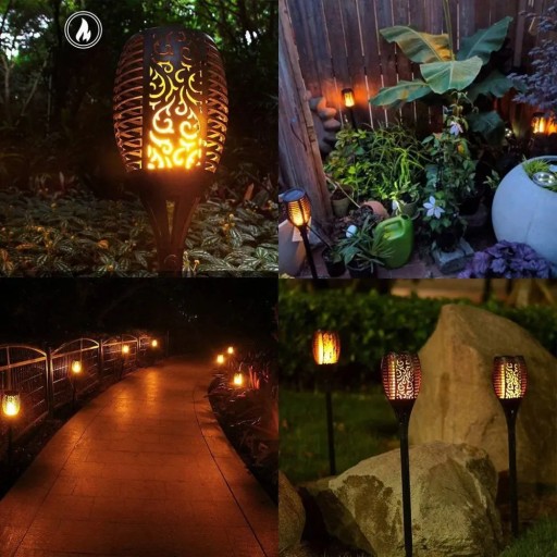 LED solárna lampa Fire Effect FLAME TORCH