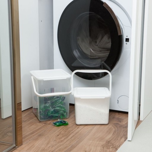 Nádoba Košík na práškové kapsule čistiace prostriedky Rotho 9 l Transparent