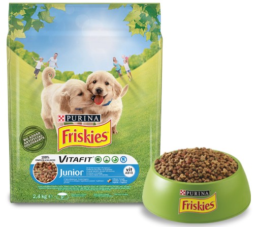 PURINA Friskies Junior s kuracím mäsom - suché krmivo pre šteňatá - 500g