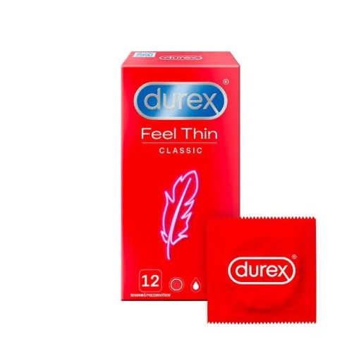 Durex Feel Thin Classic tenké latexové kondómy 3 ks