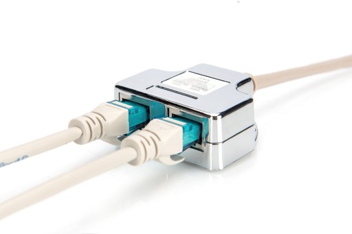 RJ45/2x RJ45 adaptér (zásuvka) tienený AT-AG CX2