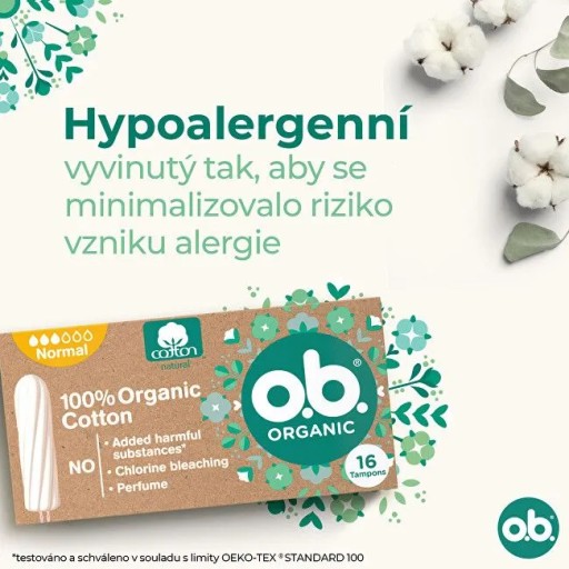 Organické tampóny Normal 16 ks.