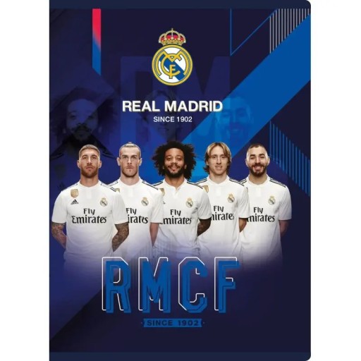 Zápisník REAL MADRID A5 s 32 štvorcovými stranami