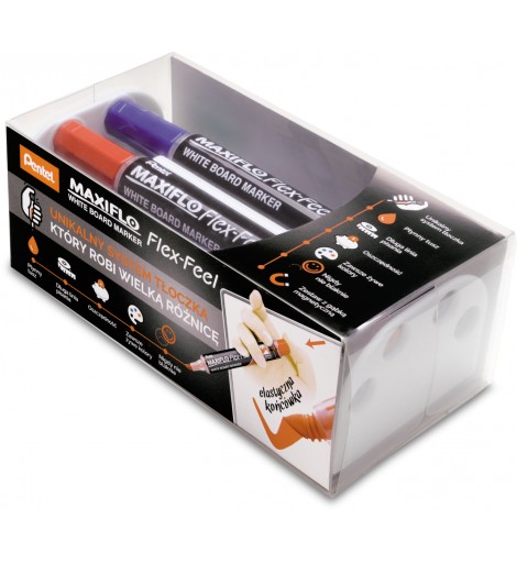 Za sucha stierateľný fix PENTEL FLEX-FEEL BLACK