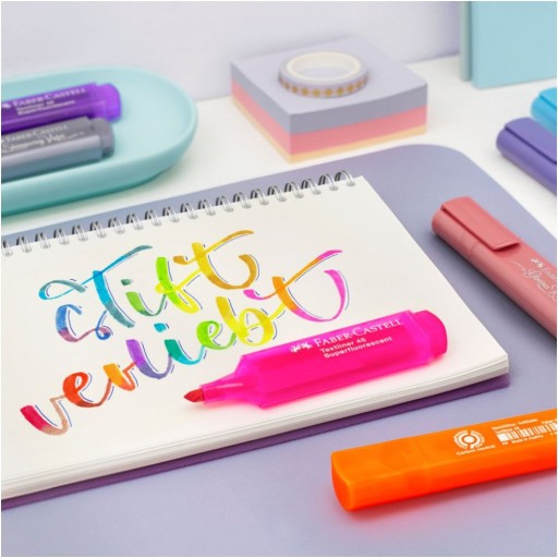 Fluo zvýrazňovač 4 farby Faber-Castell