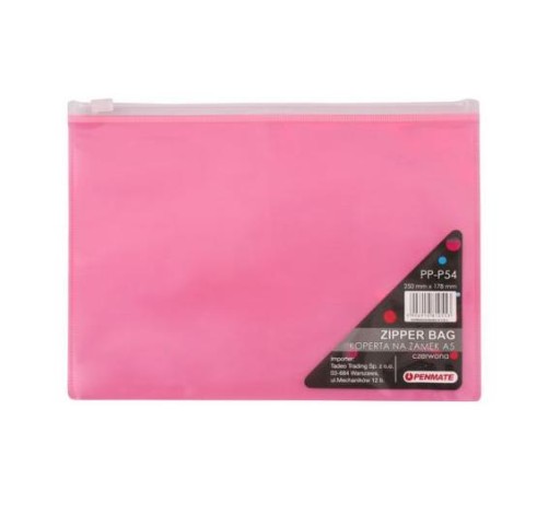 Obálka na zips PENMATE A5 - červená