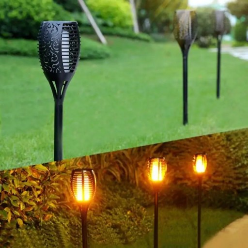 LED solárna lampa Fire Effect FLAME TORCH
