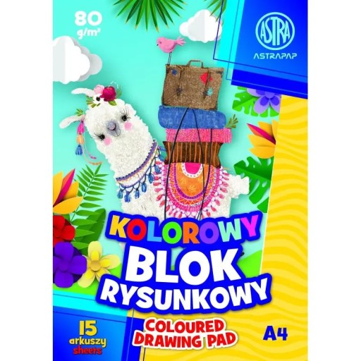 ASTRA farebný blok na kreslenie, 15 listov A4