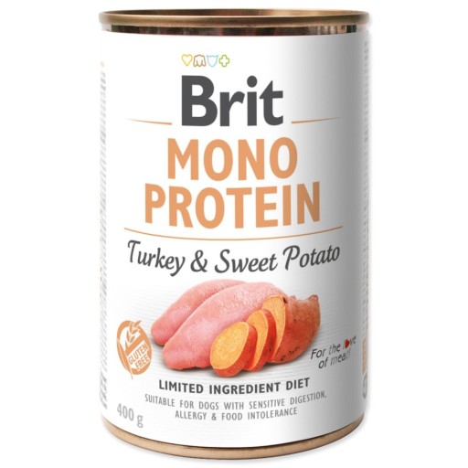 Brit Mono Protein Turkey & Sweet Potato Mokré krmivo pre psov Morčacie sladké zemiaky 400g