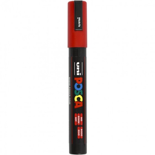 Posca červený pigmentový fix. PC-5M UNI