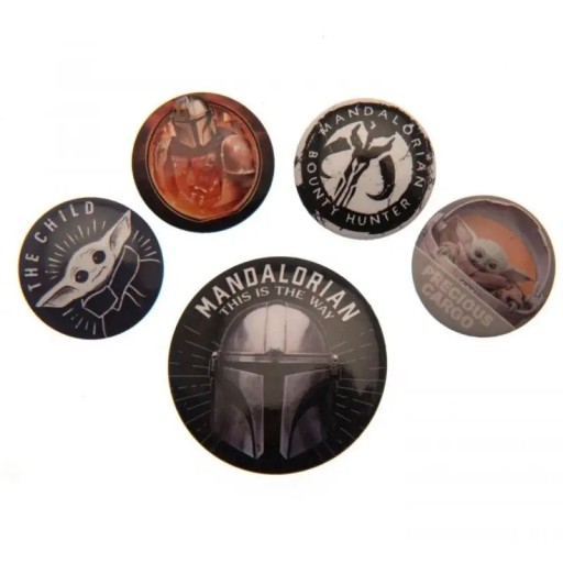 Špendlíky do ruksaku Star Wars The Mandalorian 5 ks
