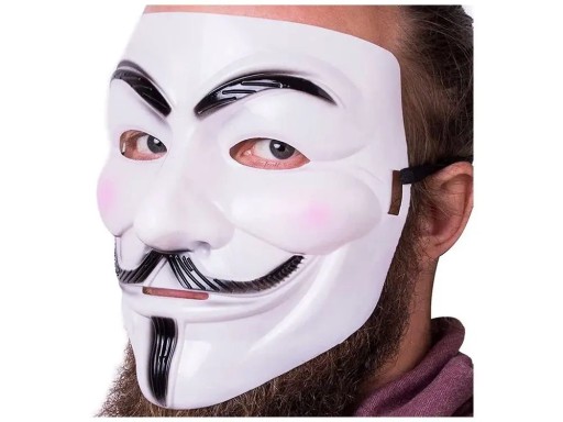 ANONYMNÁ MASKA VENDETTA ACTA PROTEST HALLOWEEN V