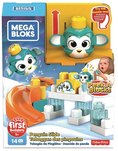 MEGA BLOKS A KUKU Slide TUČŇAČNÉ BLOKY PRE DETI 1+ 14 ELEM GKX67