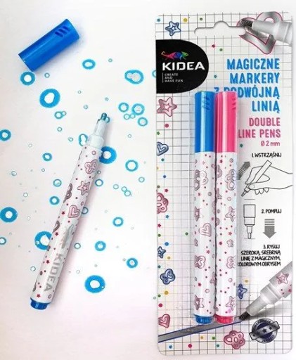 KIDEA 2x MAGICKÝ ZNAČOVAČ S DVOJITOU RIADKOU