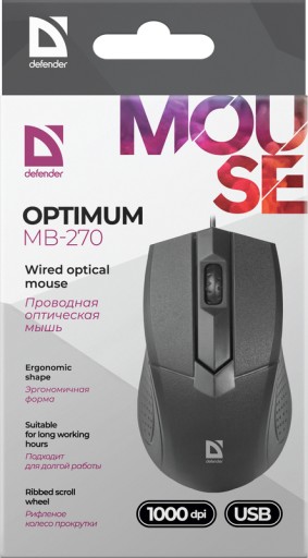 Drôtová myš Defender Defender OPTIMUM MB-270 O