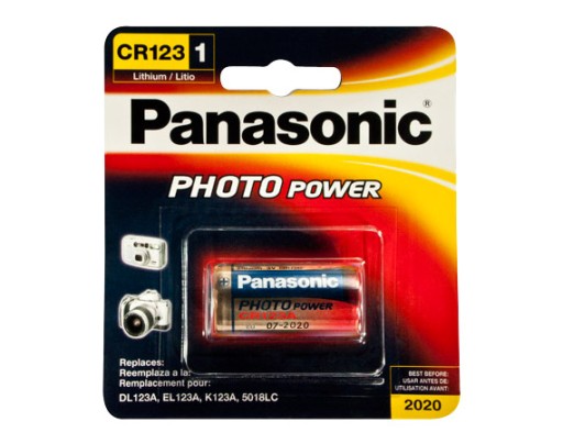 CR123 cylindrická lítiová batéria Panasonic 1 ks.