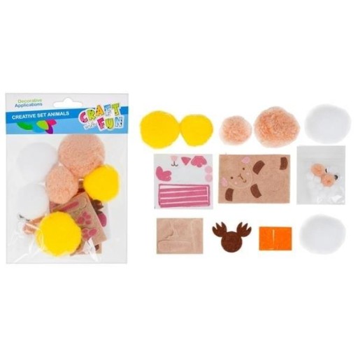 Kreatívna súprava Zvieratká brmbolce CRAFT WITH FUN