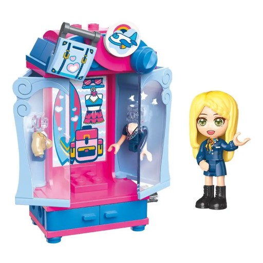 MINIFIGUROVÉ BLOKY QMAN UNA ŠATNÍK S OBLEČENÍM