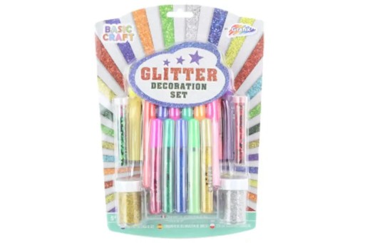 GLITROVÉ KONFETTI SÚPRAVA TRBLIKOVÝCH DEKORÁCIÍ GLITR