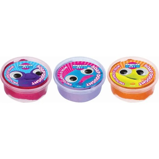MONSTER BATH hracie mydlo na cesto s prekvapením 100 g, mix farieb, 1 kus