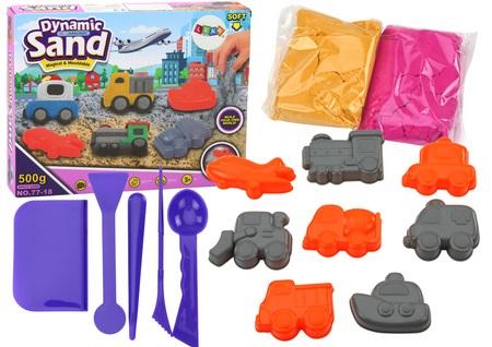 Kreatívna súprava Magic Kinetic Sand Vehicles Forms 8 kusov