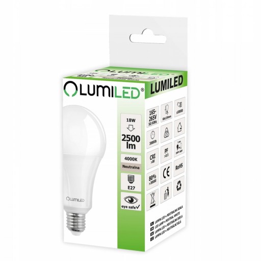 LUMILED ŽIAROVKA 18W = 150W 4000K 2500lm E27